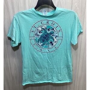 DELTA Women's (Size M) Short Sleeve Crew Neck T-Shirt 100% Cotton St. Croix‎